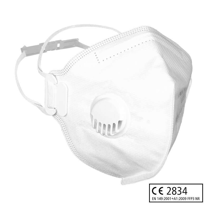 Masque Respiratoire FFP3 avec Soupape Deltaplus M1304V, lot de 10